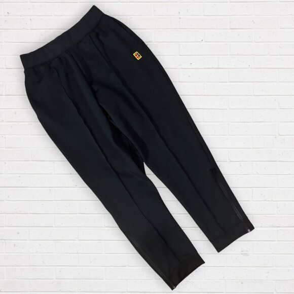 NIKE NikeCourt Dri-FIT Black Heritage Tennis Knit Sport Slim Fit Athletic Pants - Picture 1 of 14